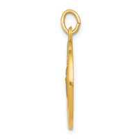 Saris and Things 14k Yellow Gold Solid Saint Martha Medal Charm Pendant