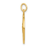Saris and Things 14k Yellow Gold Solid Saint Martha Medal Charm Pendant