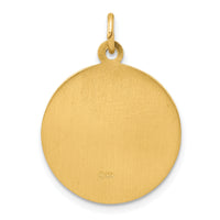 Saris and Things 14k Yellow Gold Solid Saint Martha Medal Charm Pendant