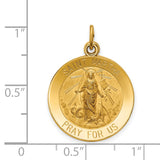 Saris and Things 14k Yellow Gold Solid Saint Martha Medal Charm Pendant