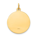 Saris and Things 14k Yellow Gold Solid Saint Paul Medal Charm Pendant