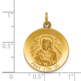 Saris and Things 14k Yellow Gold Solid Saint Paul Medal Charm Pendant
