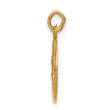 Saris and Things 14k Yellow Gold Solid Saint Peter Medal Charm Pendant