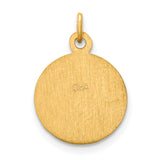 Saris and Things 14k Yellow Gold Solid Saint Peter Medal Charm Pendant