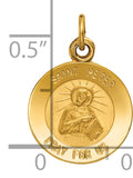 Saris and Things 14k Yellow Gold Solid Saint Peter Medal Charm Pendant