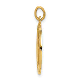 Saris and Things 14k Yellow Gold Solid Saint Roch Medal Charm Pendant