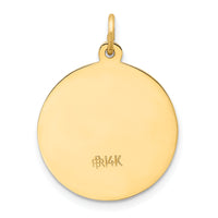 Saris and Things 14k Yellow Gold Solid Saint Roch Medal Charm Pendant