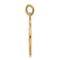 Saris and Things 14k Yellow Gold Solid Saint Luke Medal Charm Pendant