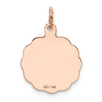 Saris and Things 14k Rose Gold Solid Saint Christopher Medal Charm Pendant