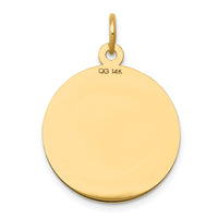 Saris and Things 14k Yellow Gold Saint George Medal Charm Pendant