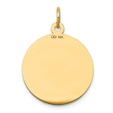 Saris and Things 14k Yellow Gold Saint George Medal Charm Pendant