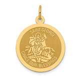 Saris and Things 14k Yellow Gold Saint George Medal Charm Pendant