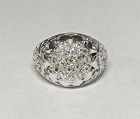 Sterling Silver Genuine 5/8 Carat TW Diamond Kentucky Cluster Man's Ring