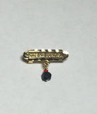 14Kt Gold Dios Me Bendiga with Genuine Azabache Baby Pin