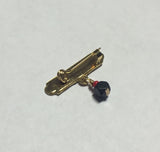 14Kt Gold Dios Me Bendiga with Genuine Azabache Baby Pin