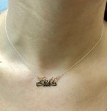 14 Karat Yellow Gold Personalized Name Necklace 16"-18"-20" Made to Order