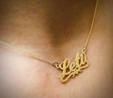 14 Karat Yellow Gold Personalized Name Necklace 16"-18"-20" Made to Order