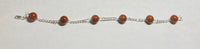 Sterling Silver 8mm Venturina Goldstone Curb Link Bracelet