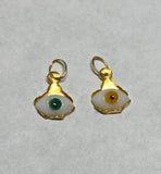 14 Karat Gold with Plastic Evil Eye Charm Pendant