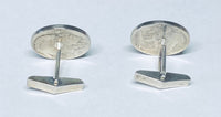 Buffalo Nickel Coin Cufflinks with Soldered Sterling Silver Backs