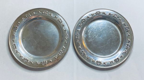 Set of 2 Strasbourg by Gorham Sterling Silver 1137 Bread & Butter Plate 6" Diameter