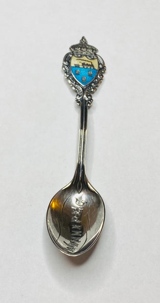 RD 1903 Sterling Silver Winnipeg Canada Souvenir Spoon with Enamel Crest