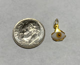 14 Karat Gold with Plastic Evil Eye Charm Pendant