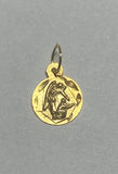 10 Karat Yellow Gold Angel de la Guarda "Guardian Angel" 8mm Baby Medal