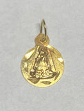 10 Karat Yellow Gold Our Lady of Charity "Caridad del Cobre" 8mm Baby Medal