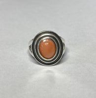 Sterling Silver Genuine Gemstone 10mm x 8mm Oval Stepped Cabochon Ring (Choose Your Gemstone)