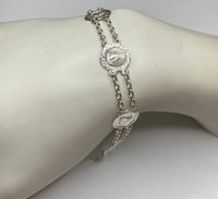 Sterling Silver Catholic Saints 11mm 8 1/2" Bracelet