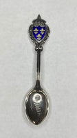 Vintage Sterling Silver & Enamel Fleur-de-Lis Crest Souvenir Spoon Montreal Canada