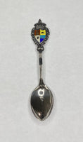 Vintage Sterling Silver & Enamel Toronto Canada Crest Souvenir Spoon