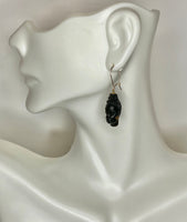 Vintage 1960's New Old Stock 14K Yellow Gold Filled Blackamoor Dangle Earrings