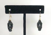 Vintage 1960's New Old Stock 14K Yellow Gold Filled Blackamoor Dangle Earrings