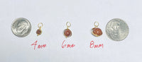 14 Karat Yellow Gold Goldstone Venturina Spinner Bead Circle Charm (4mm, 6mm or 8mm Size)