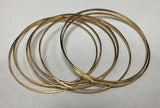 10Kt Yellow Gold Polished Handmade 7 Bangles "Semanario" Set