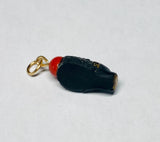 Vintage 1960's New Old Stock 14K Gold Filled Blackamoor & Faux Coral Pendant