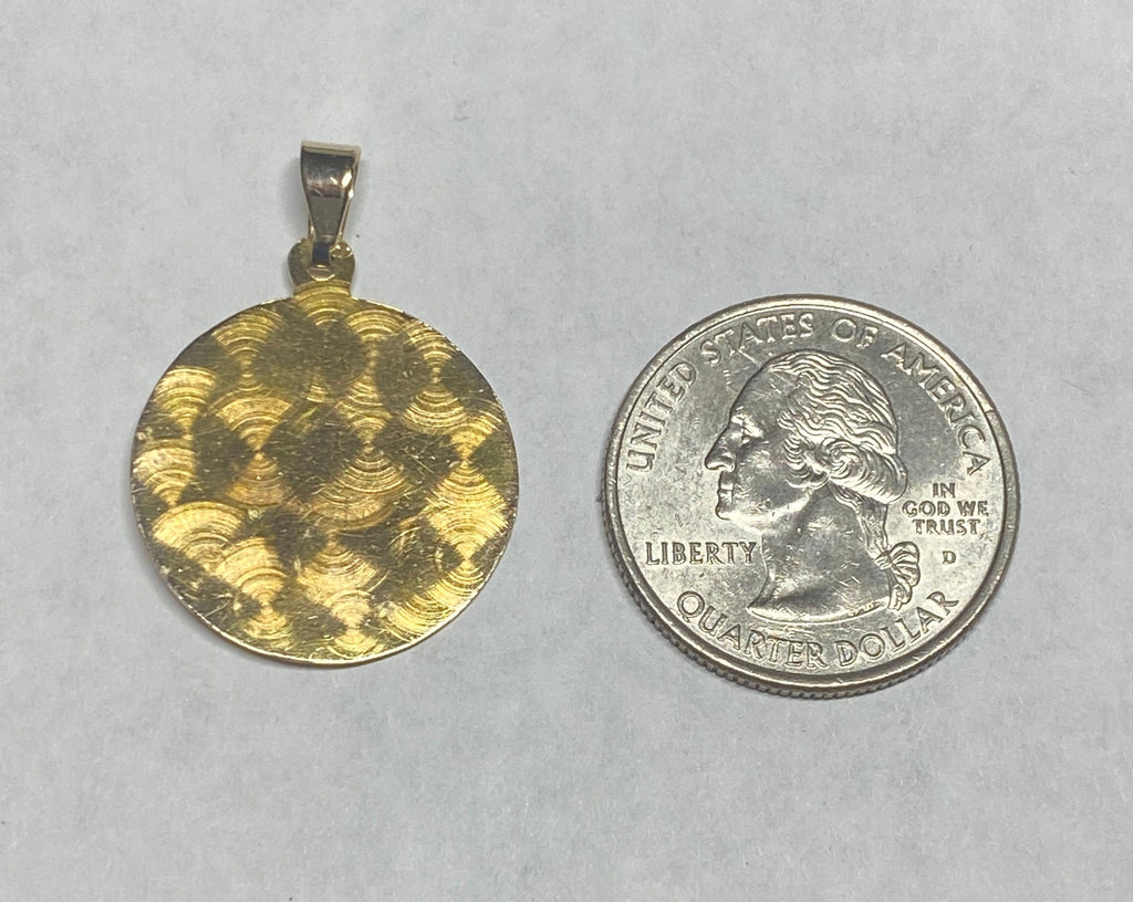 Vintage 14 Karat Yellow Gold Our Lady of Mount Carmel Medal – G & W