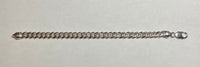 Rhodium Plated Sterling Silver 9mm Miami Cuban Link 8.5" Bracelet