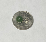 Sterling Silver Genuine 8mm Nephrite Jade Stud Earrings