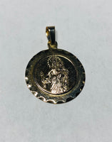 Vintage 14 Karat Yellow Gold Our Lady of Mount Carmel Medal