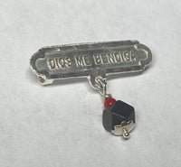 Sterling Silver Dios Me Bendiga Baby Pin with Genuine Azabache