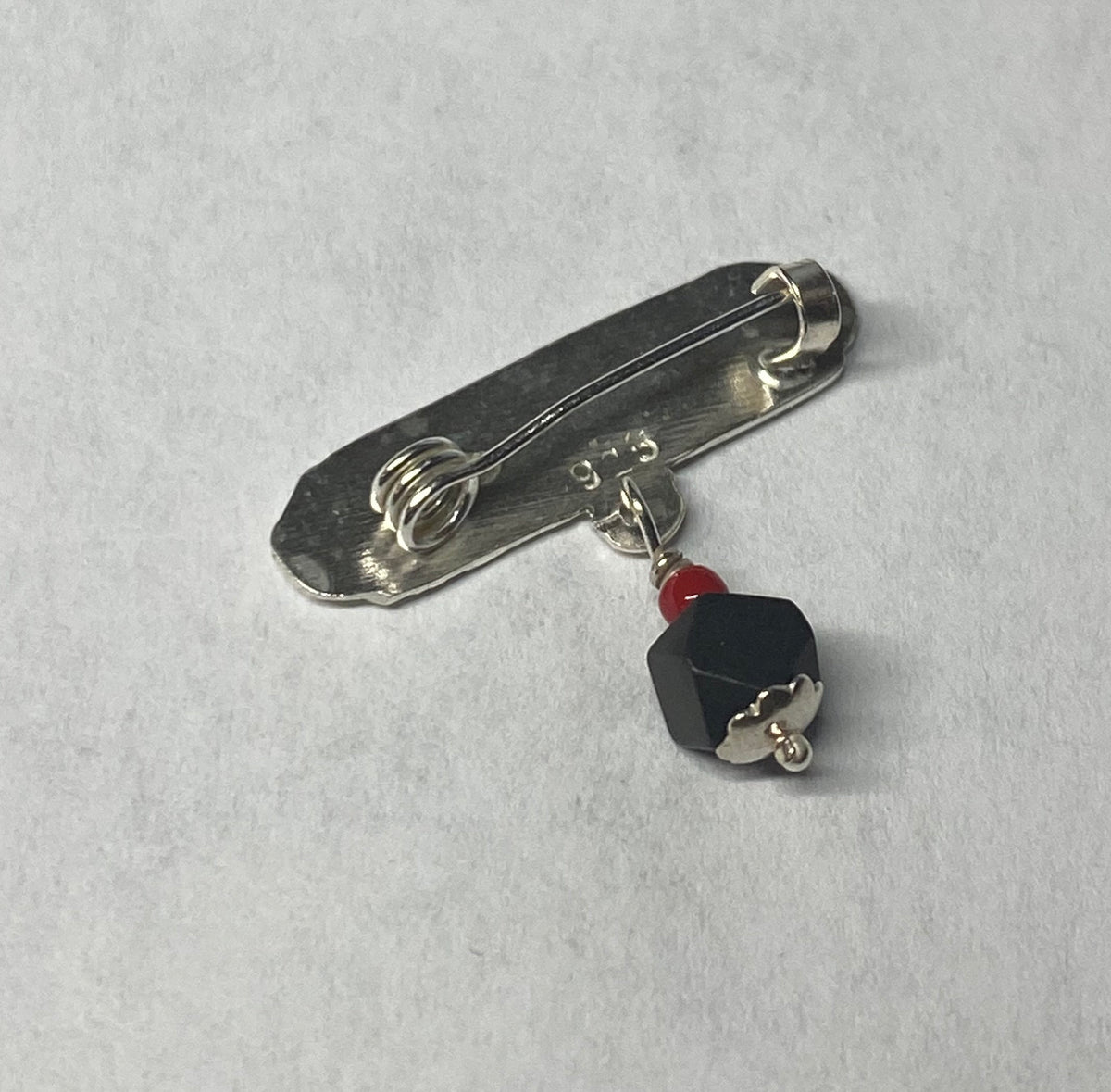 Sterling Silver God Bless Me Baby Pin with Genuine Azabache – G & W