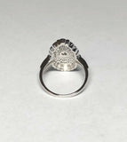 Vintage NOS 14KT White Gold 0.35 Carat Old Mine Cut Diamond Filigree Ladies Ring