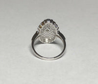 Vintage NOS 14KT White Gold 0.20 Carat Old European Cut Diamond Filigree Ladies Ring