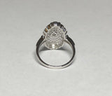 Vintage NOS 14KT White Gold 0.20 Carat Old European Cut Diamond Filigree Ladies Ring