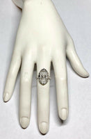 Vintage NOS 14KT White Gold 0.20 Carat Old European Cut Diamond Filigree Ladies Ring