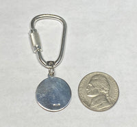 Sterling Silver 18mm Round Saint Barbara Pray For Us Medal Key Chain