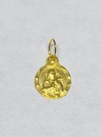 14 Karat Yellow Gold Therese of Lisieux "The Little Flower" 8mm Baby Medal